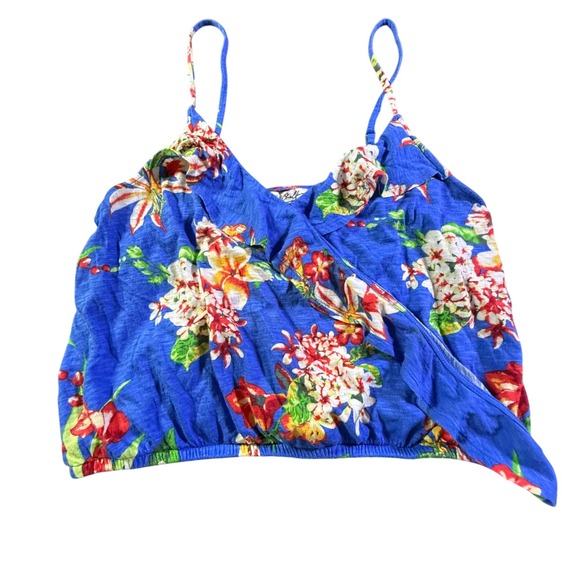 Express One Eleven Blue Floral Cami Top Womens Medium Sleeveless - Picture 1 of 3